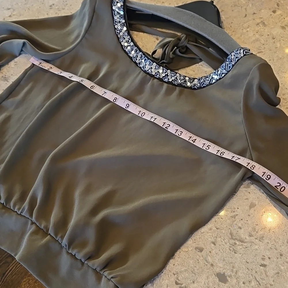 Sequin Neck Top